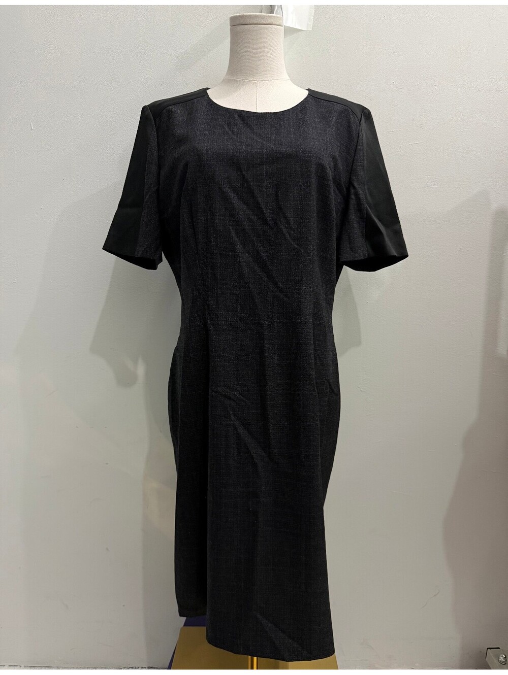 Boss Black Wool Blend Midi Dress